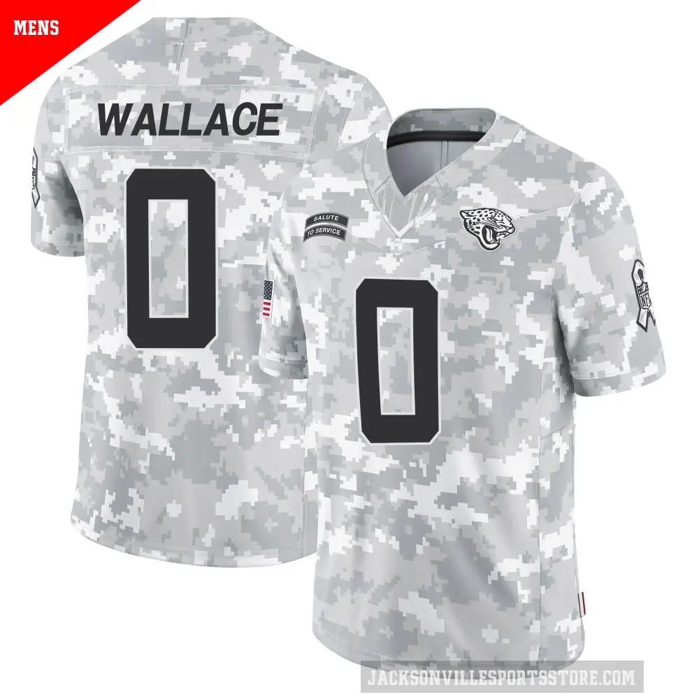 Men's Jacksonville Jaguars ＃0 Levi Wallace Arctic Camo Limited 2024 Salute to Service Jersey