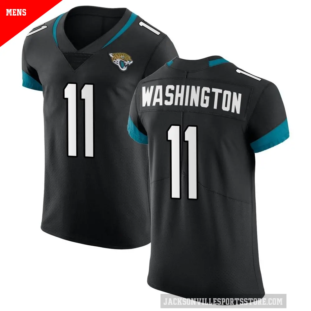 Men's Jacksonville Jaguars ＃11 Parker Washington Black Elite Vapor Untouchable Jersey