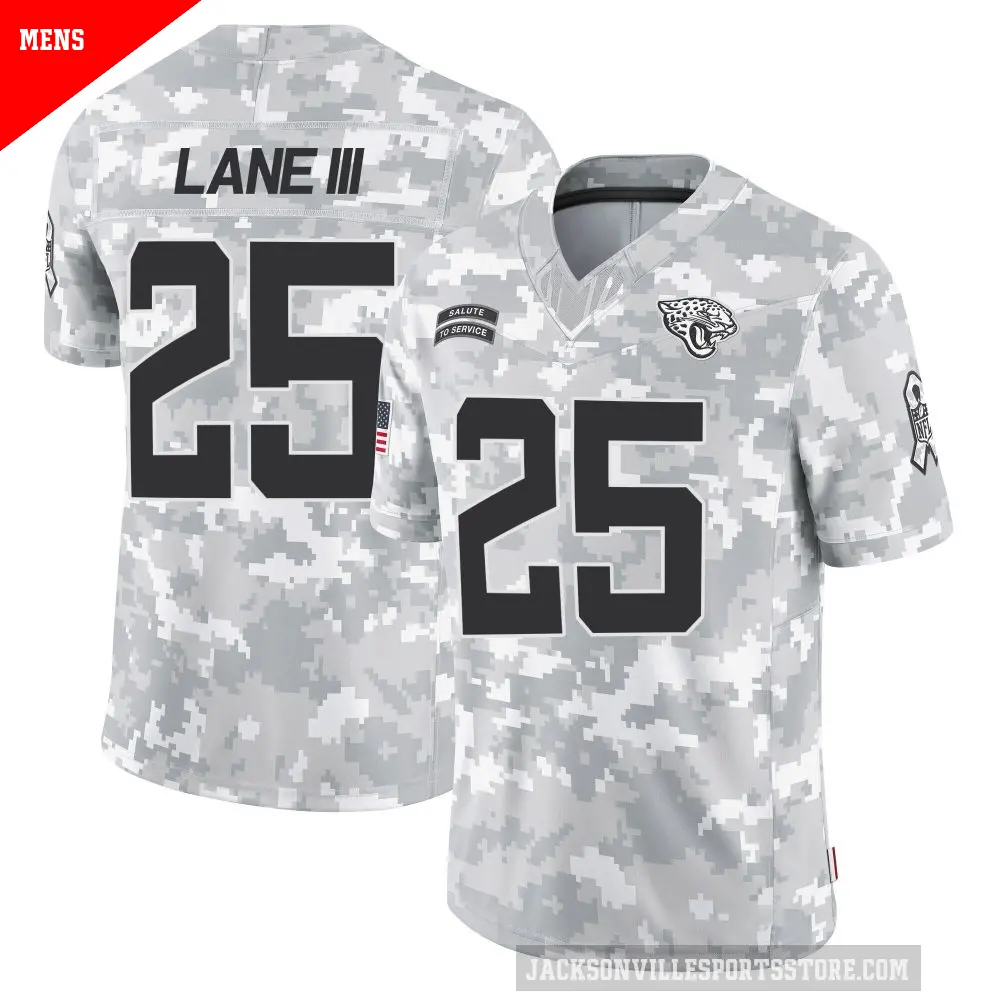 Men's Jacksonville Jaguars ＃25 Rayuan Lane III Arctic Camo Limited 2024 Salute to Service Jersey