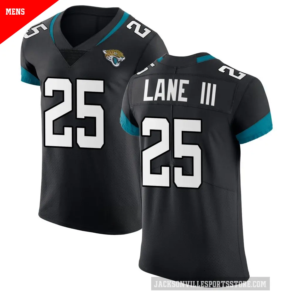 Men's Jacksonville Jaguars ＃25 Rayuan Lane III Black Elite Vapor Untouchable Jersey