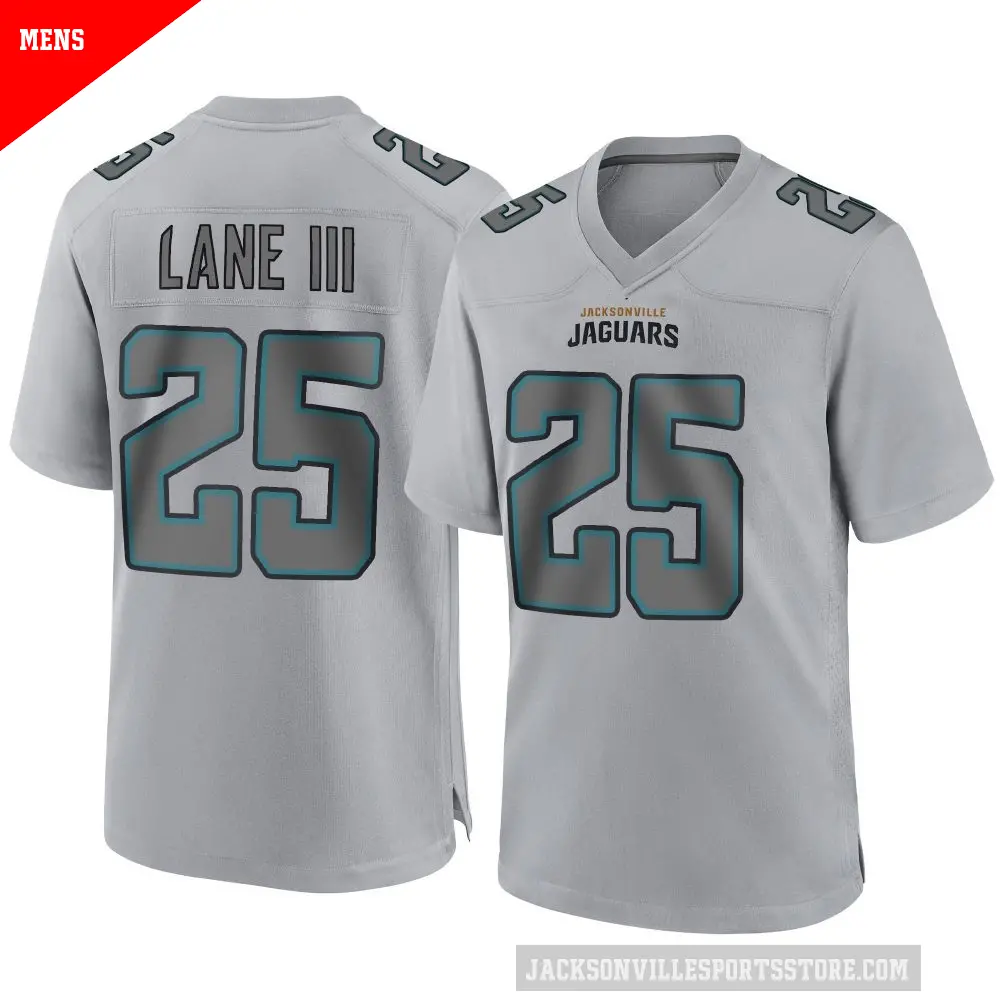 Men's Jacksonville Jaguars ＃25 Rayuan Lane III Gray Game Atmosphere Fashion Jersey