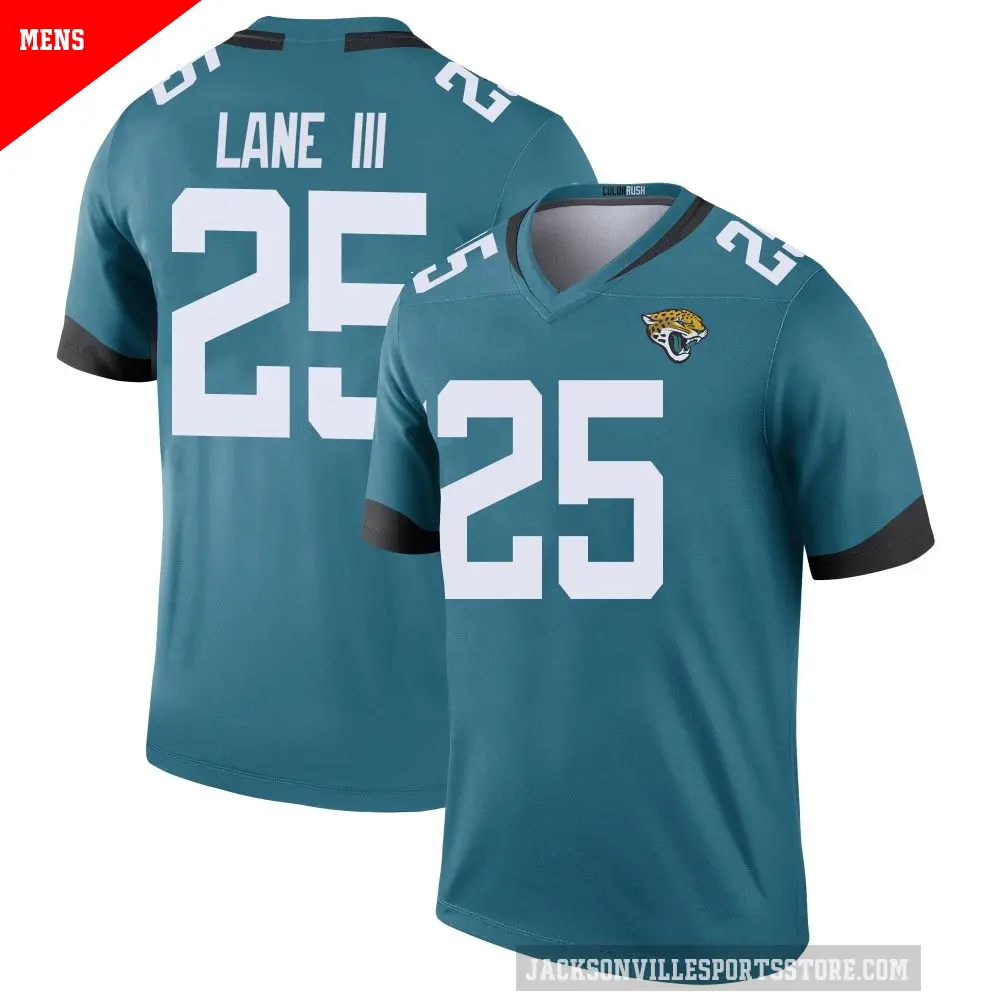 Men's Jacksonville Jaguars ＃25 Rayuan Lane III Teal Legend Color Rush Jersey