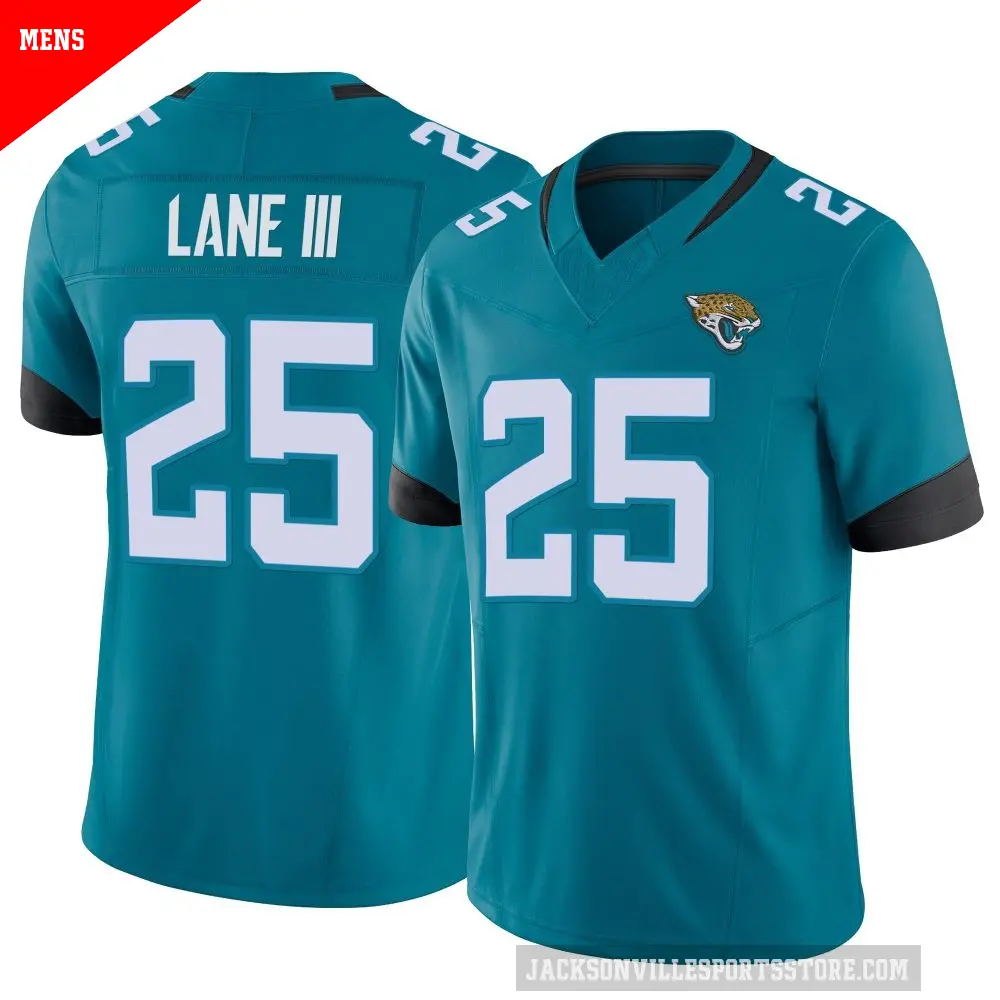 Men's Jacksonville Jaguars ＃25 Rayuan Lane III Teal Limited Vapor F.U.S.E. Jersey