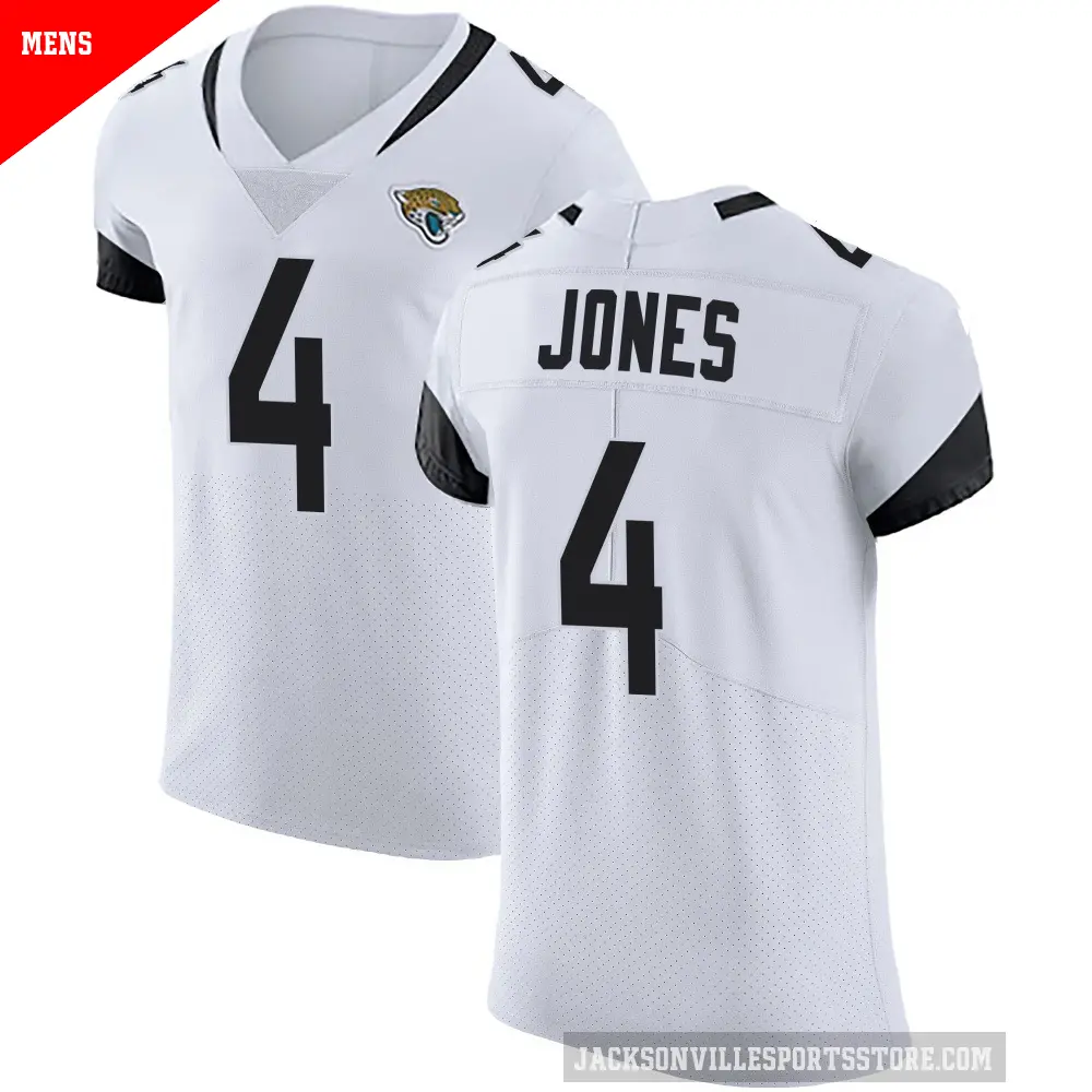 Men's Jacksonville Jaguars ＃4 Jarrian Jones White Elite Vapor Untouchable Road Jersey