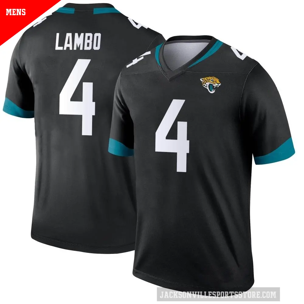 Men's Jacksonville Jaguars ＃4 Josh Lambo Black Legend Jersey