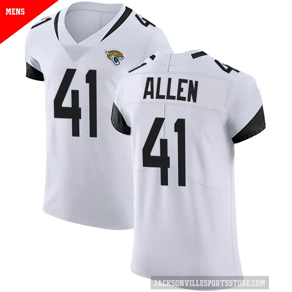 Men's Jacksonville Jaguars ＃41 Josh Hines-Allen White Elite Vapor Untouchable Road Jersey