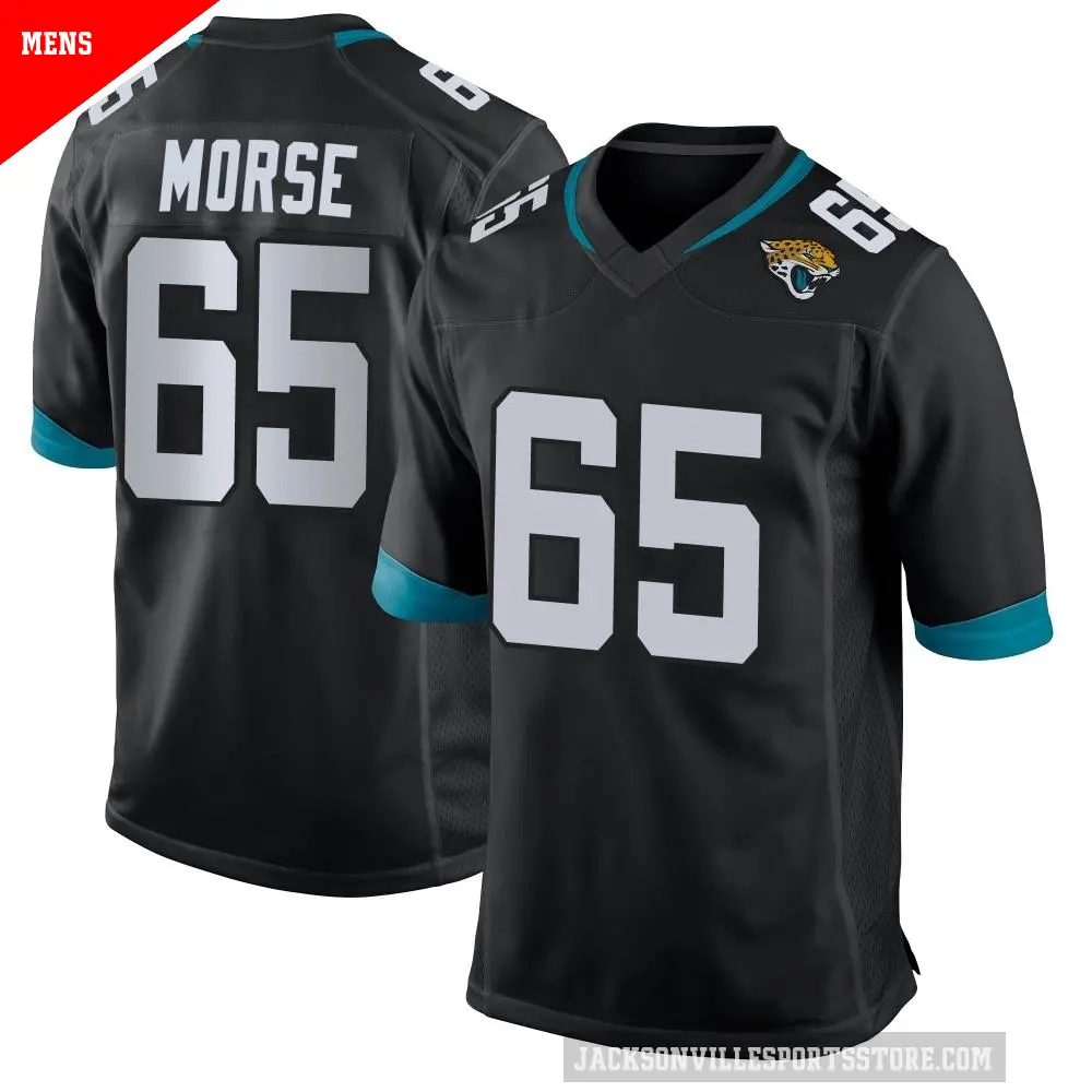 Men's Jacksonville Jaguars ＃65 Mitch Morse Black Game Jersey