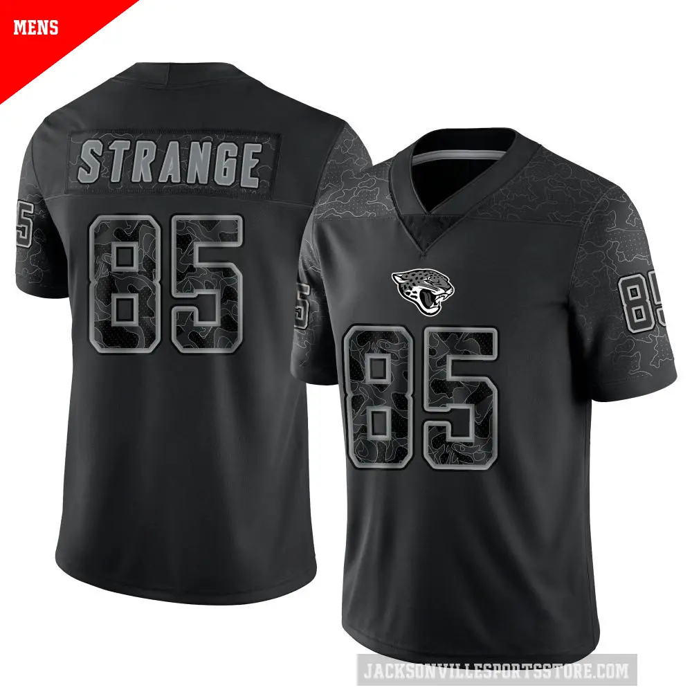Men's Jacksonville Jaguars ＃85 Brenton Strange Black Limited Reflective Jersey