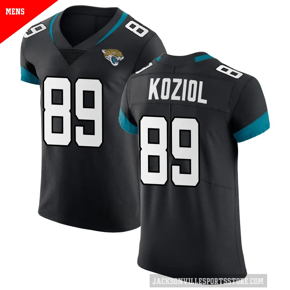Men's Jacksonville Jaguars ＃89 Tanner Koziol Black Elite Vapor Untouchable Jersey