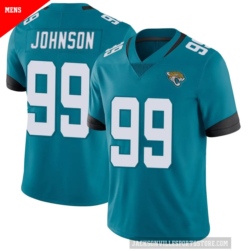 Men's Jacksonville Jaguars ＃99 Austin Johnson Teal Limited Vapor Untouchable Jersey