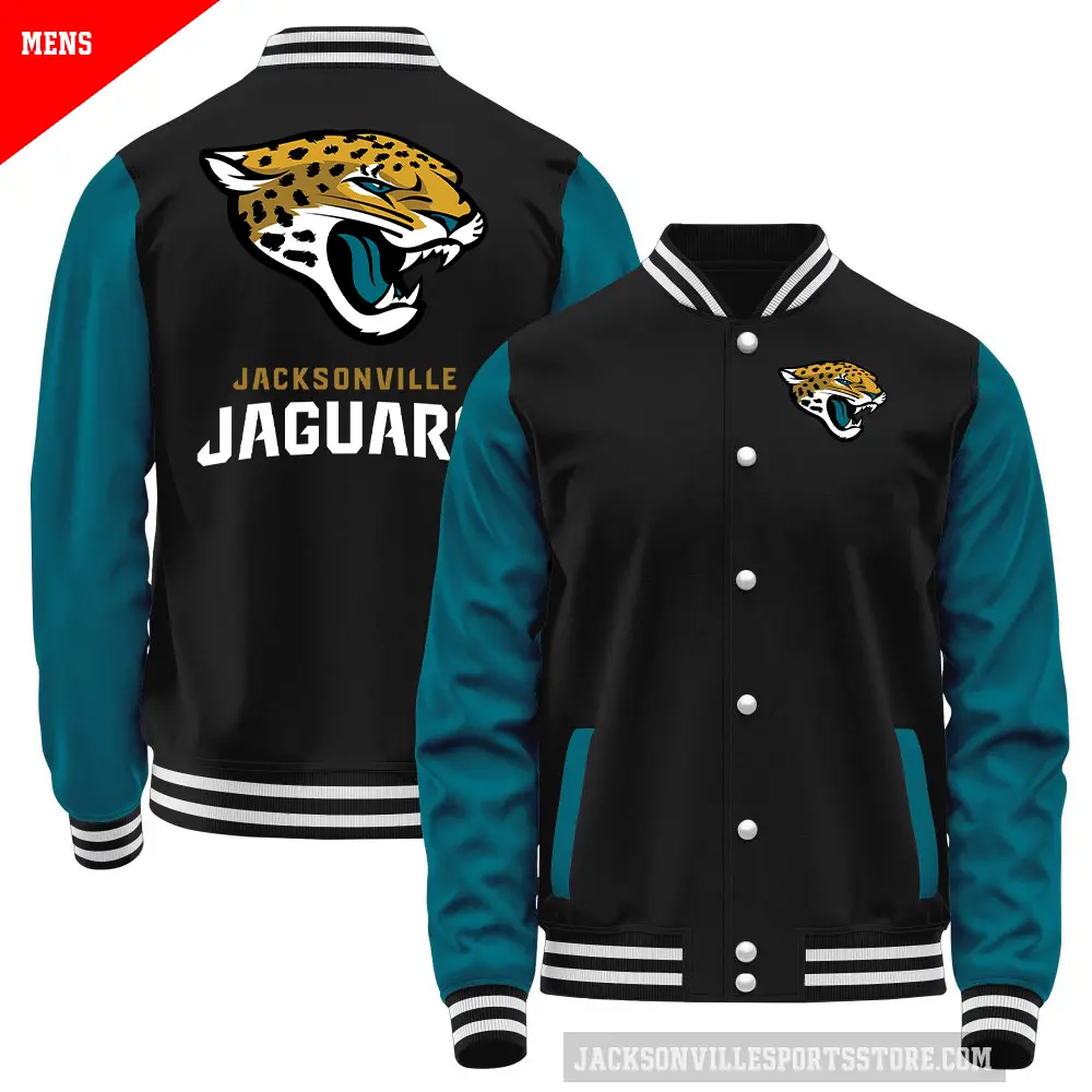 Men's Jacksonville Jaguars Black/Teal Full-Snap Jacket
