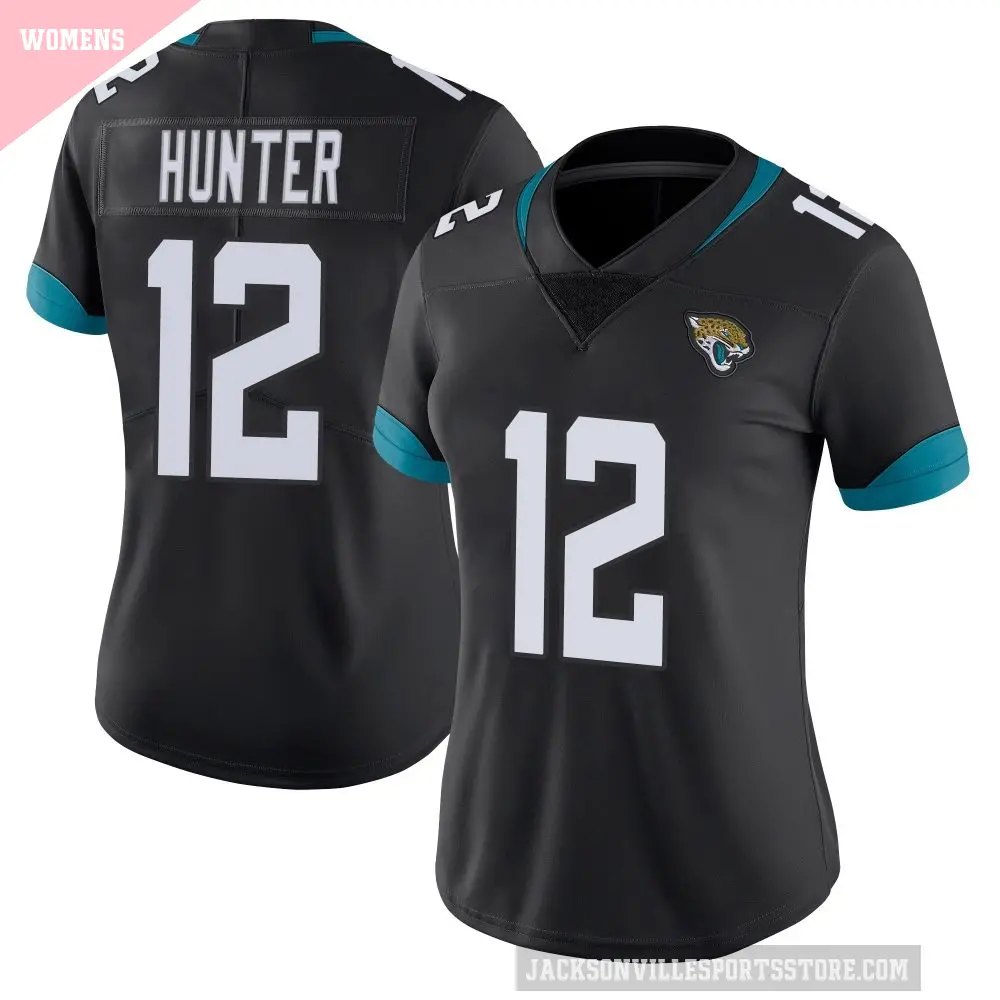 Women's Jacksonville Jaguars ＃12 Travis Hunter Black Limited Vapor Untouchable Jersey