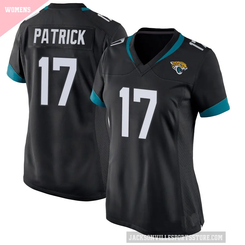Women's Jacksonville Jaguars ＃17 Tim Patrick Black Game Jersey