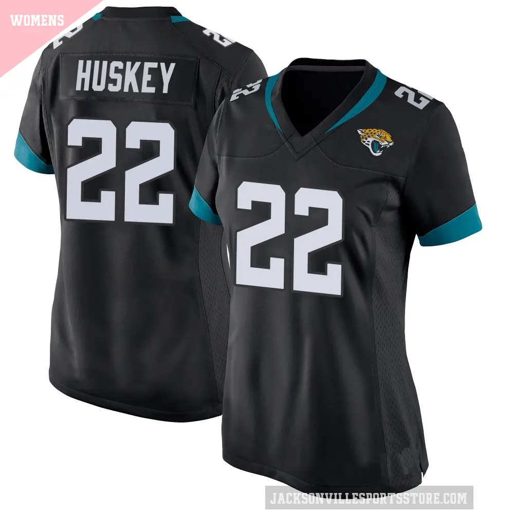Women's Jacksonville Jaguars ＃22 Jalen Huskey Black Game Jersey