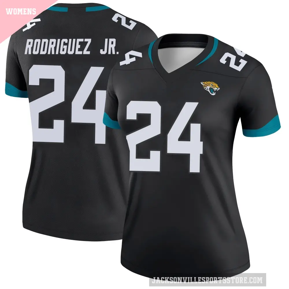 Women's Jacksonville Jaguars ＃24 Chris Rodriguez Jr. Black Legend Jersey