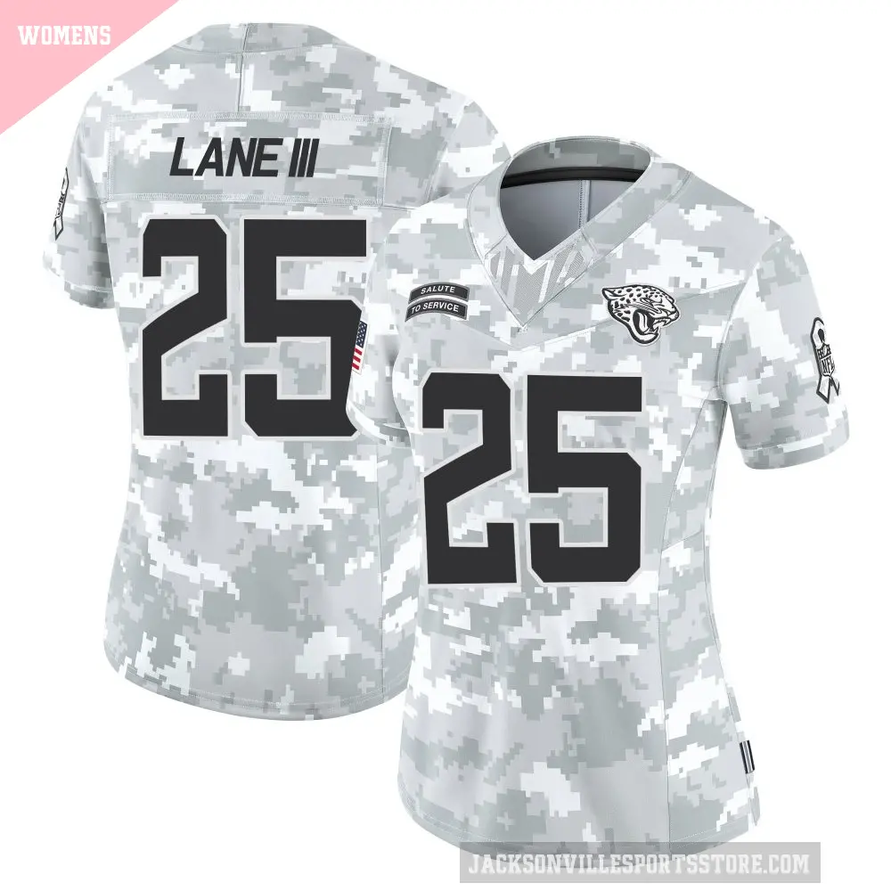 Women's Jacksonville Jaguars ＃25 Rayuan Lane III Arctic Camo Limited 2024 Salute to Service Jersey