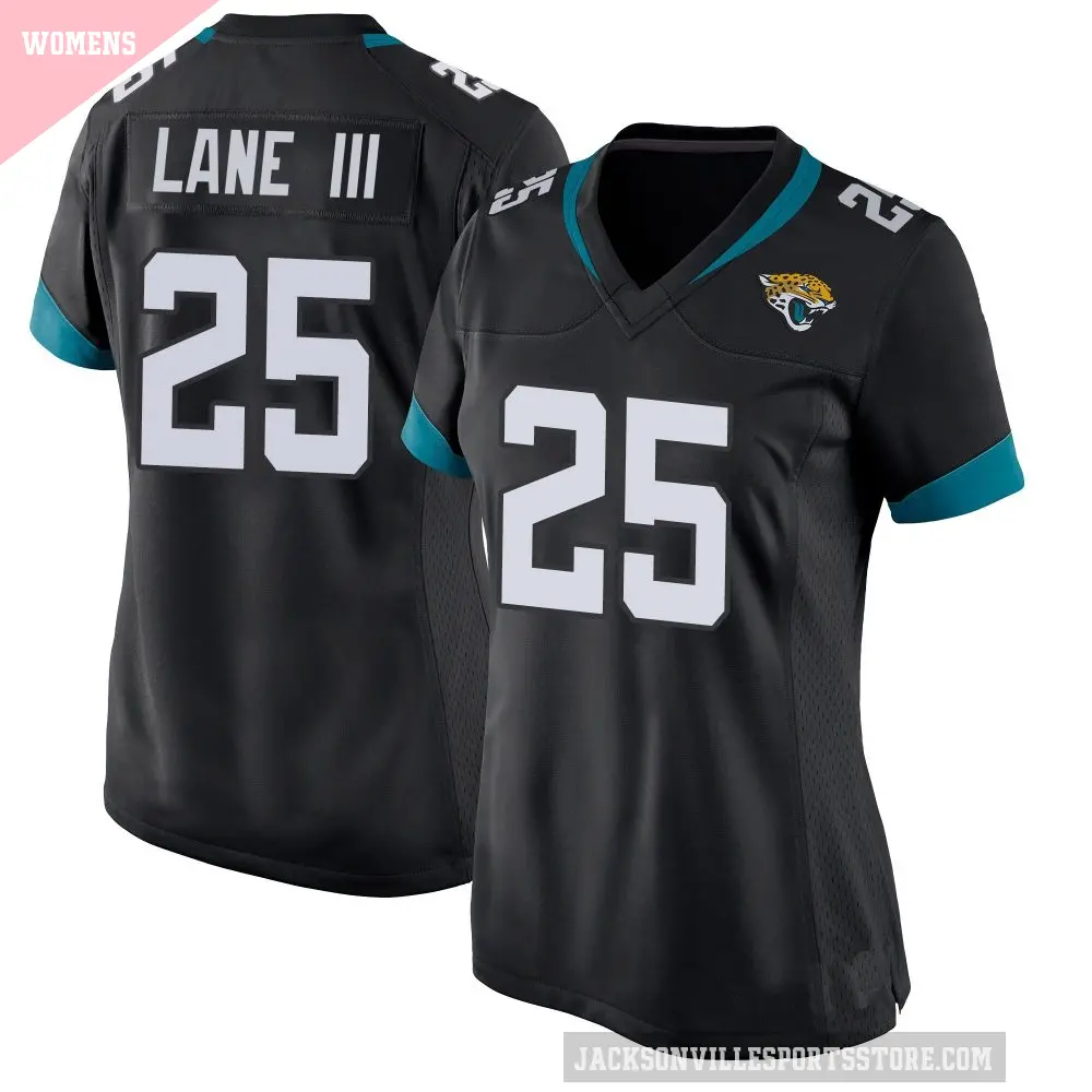 Women's Jacksonville Jaguars ＃25 Rayuan Lane III Black Game Jersey