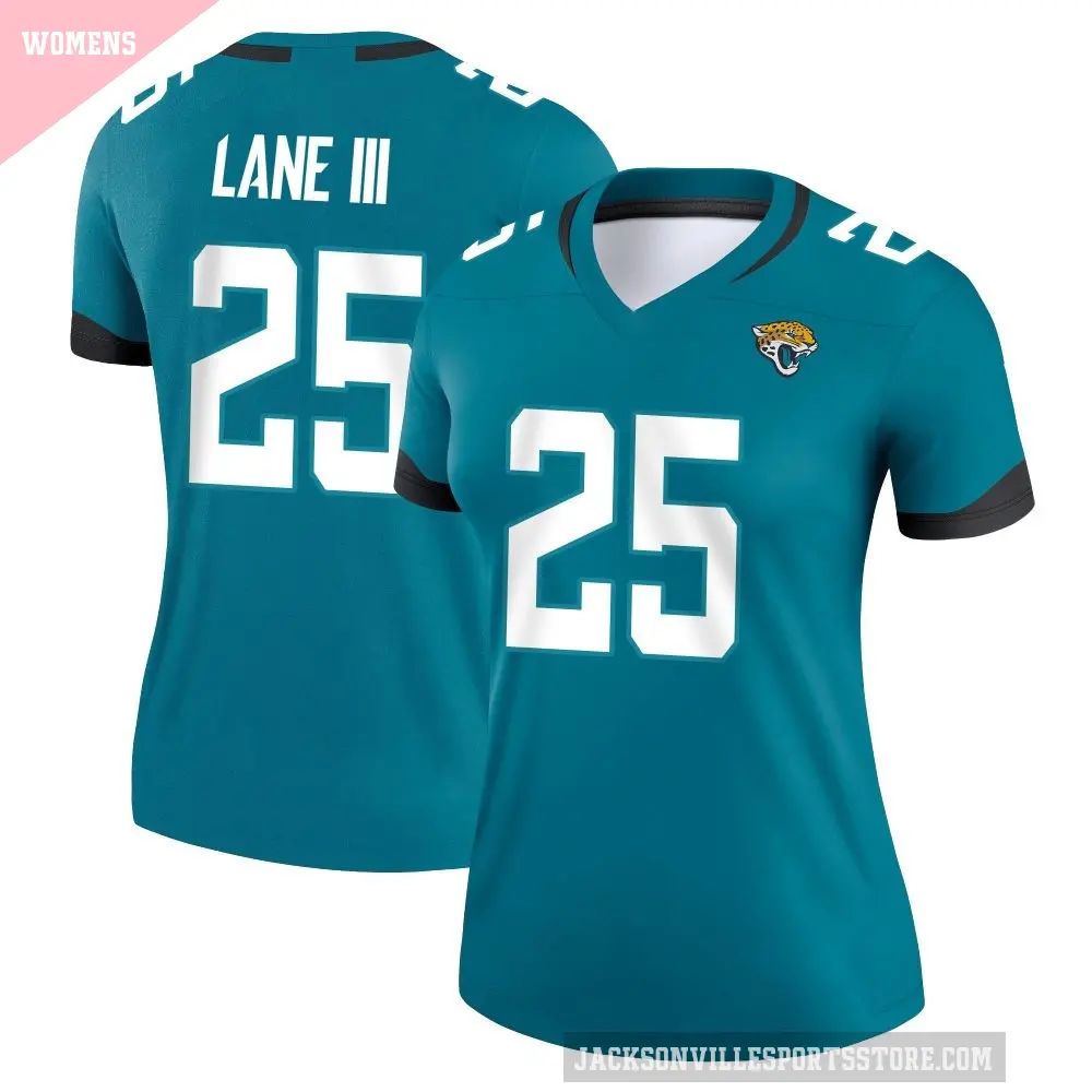Women's Jacksonville Jaguars ＃25 Rayuan Lane III Teal Legend Jersey