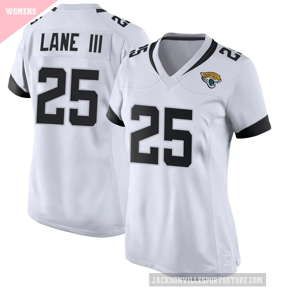 Women's Jacksonville Jaguars ＃25 Rayuan Lane III White Game Jersey