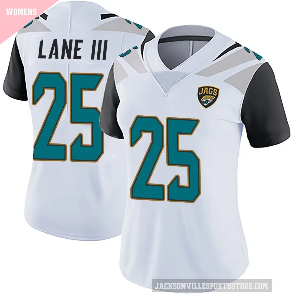 Women's Jacksonville Jaguars ＃25 Rayuan Lane III White Limited Vapor Untouchable Jersey