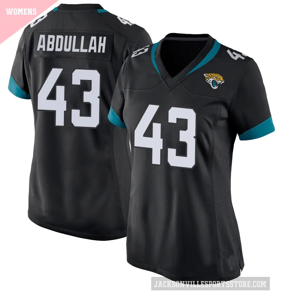 Women's Jacksonville Jaguars ＃43 Ameer Abdullah Black Game Jersey