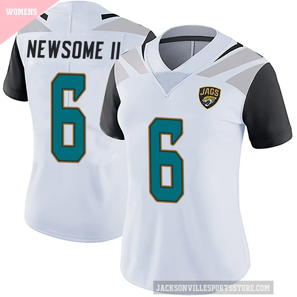 Women's Jacksonville Jaguars ＃6 Greg Newsome II White Limited Vapor Untouchable Jersey