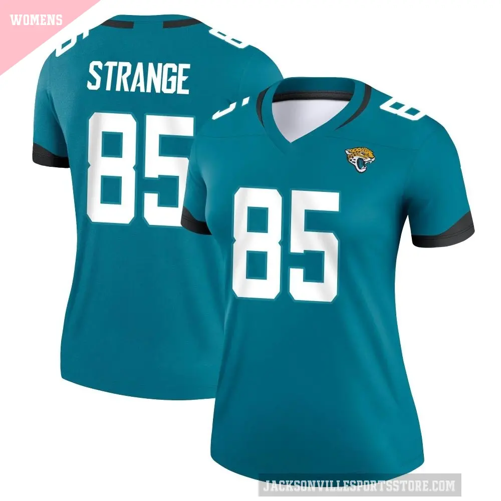 Women's Jacksonville Jaguars ＃85 Brenton Strange Teal Legend Jersey