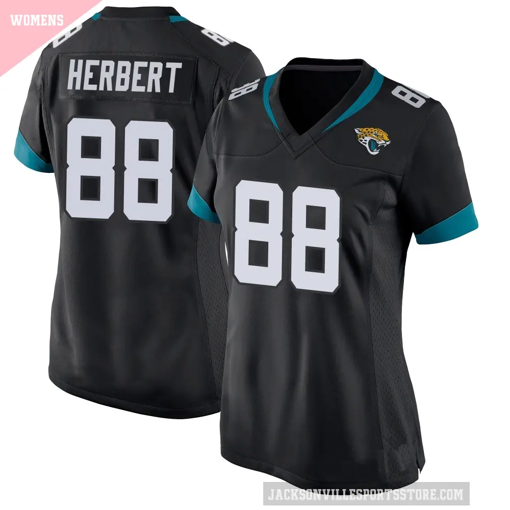Women's Jacksonville Jaguars ＃88 Patrick Herbert Black Game Jersey