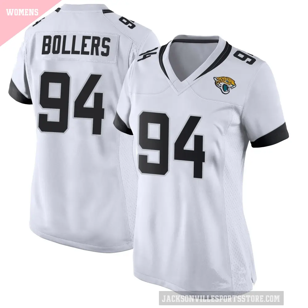Women's Jacksonville Jaguars ＃94 T.J. Bollers White Game Jersey