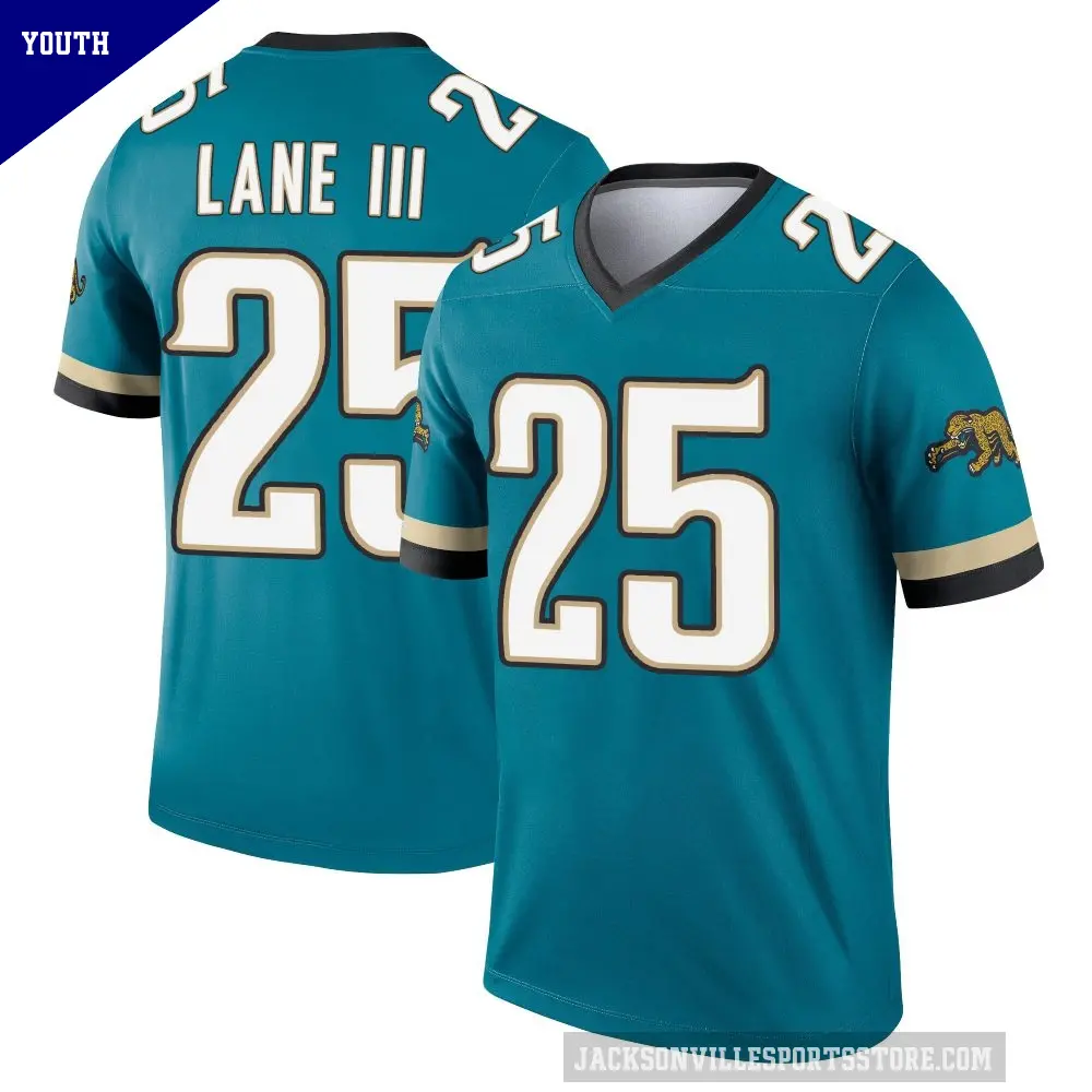 Youth Jacksonville Jaguars ＃25 Rayuan Lane III Teal Legend Prowler Throwback Jersey