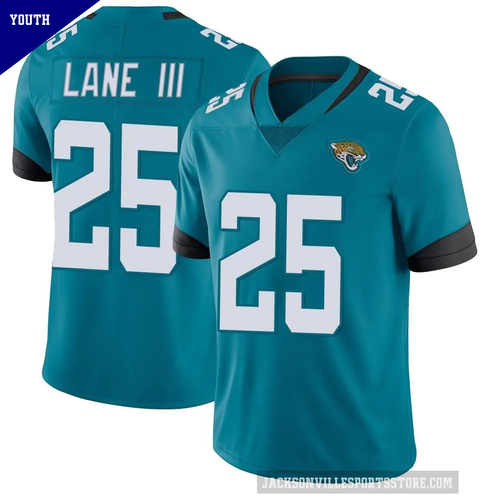 Youth Jacksonville Jaguars ＃25 Rayuan Lane III Teal Limited Vapor Untouchable Jersey