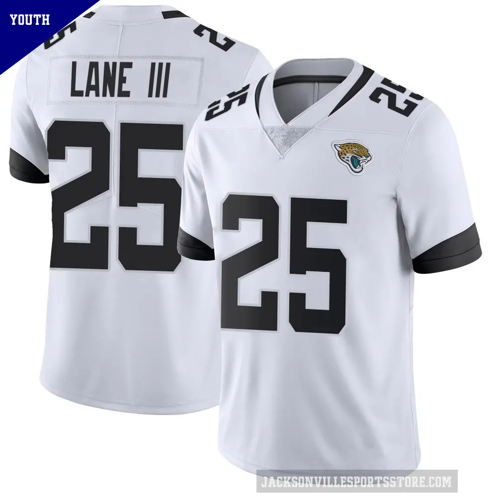 Youth Jacksonville Jaguars ＃25 Rayuan Lane III White Limited Vapor Untouchable Jersey