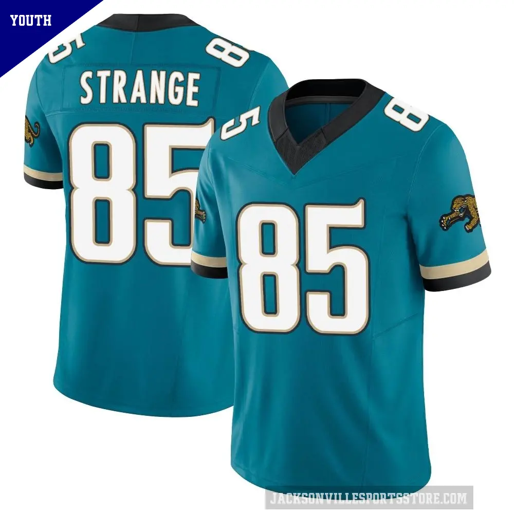 Youth Jacksonville Jaguars ＃85 Brenton Strange Teal Limited Prowler Throwback Vapor F.U.S.E. Jersey