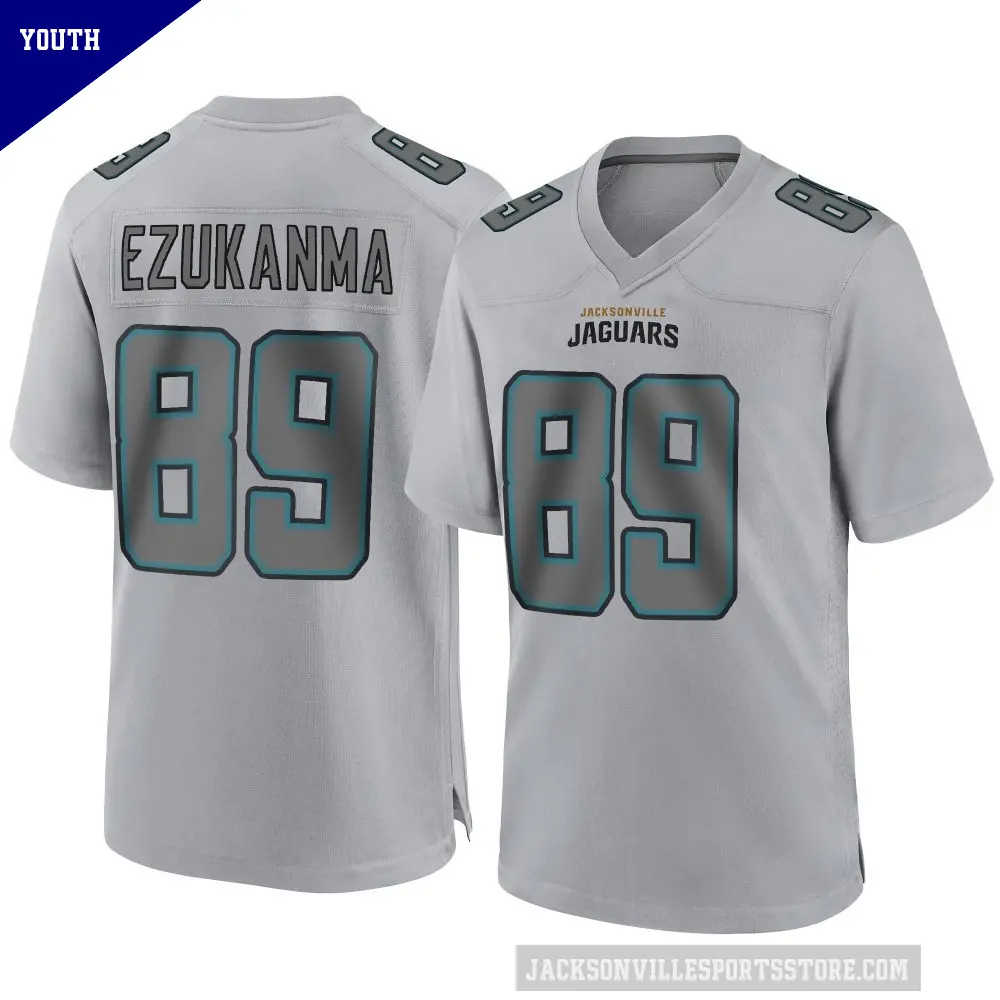 Youth Jacksonville Jaguars ＃89 Erik Ezukanma Gray Game Atmosphere Fashion Jersey