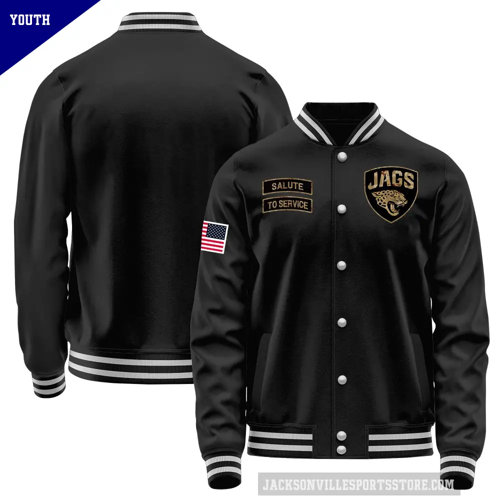 Youth Jacksonville Jaguars Black Salute to Service Sideline Performance Jacket