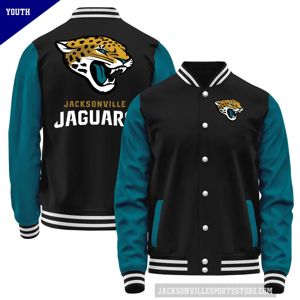 Youth Jacksonville Jaguars Black/Teal Full-Snap Jacket
