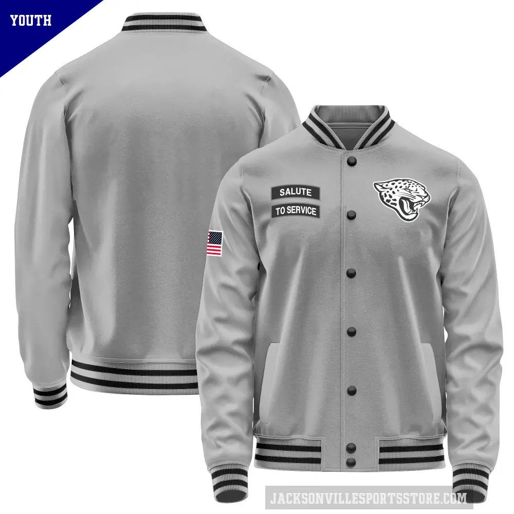 Youth Jacksonville Jaguars Gray Salute to Service Performance Jacket